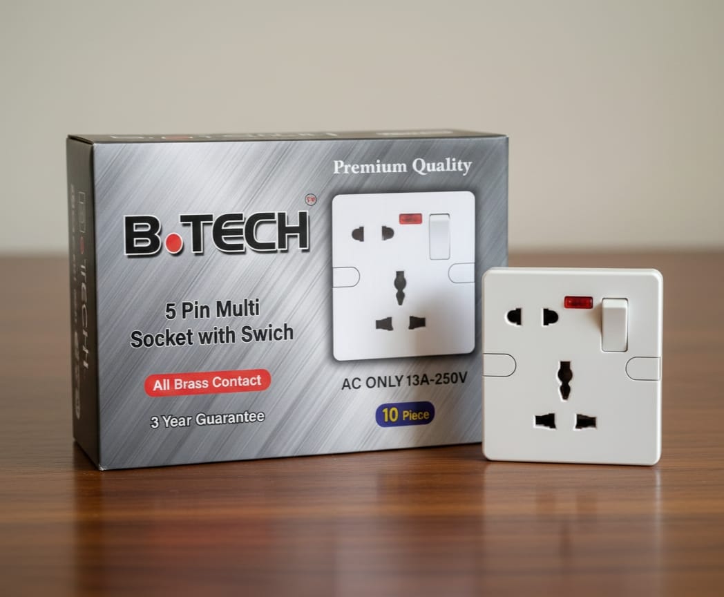 5 multi pin socket with Switch