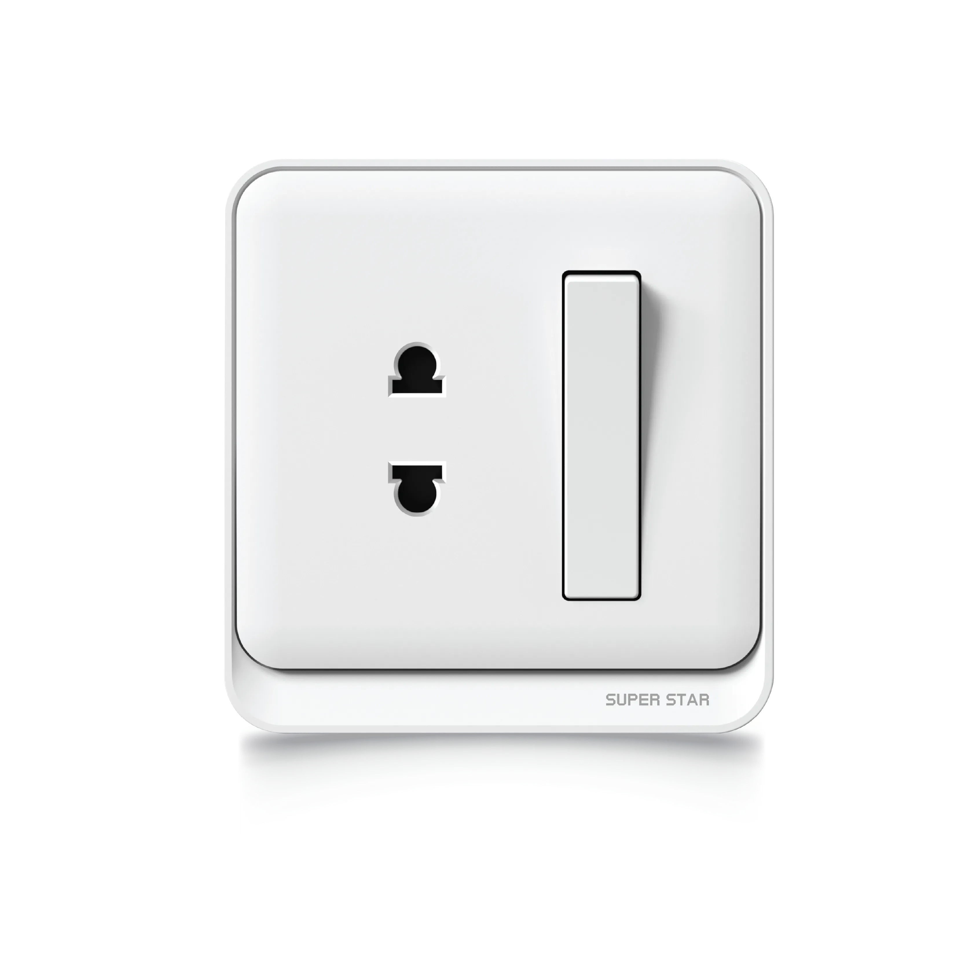 Super Star two pin socket with switch