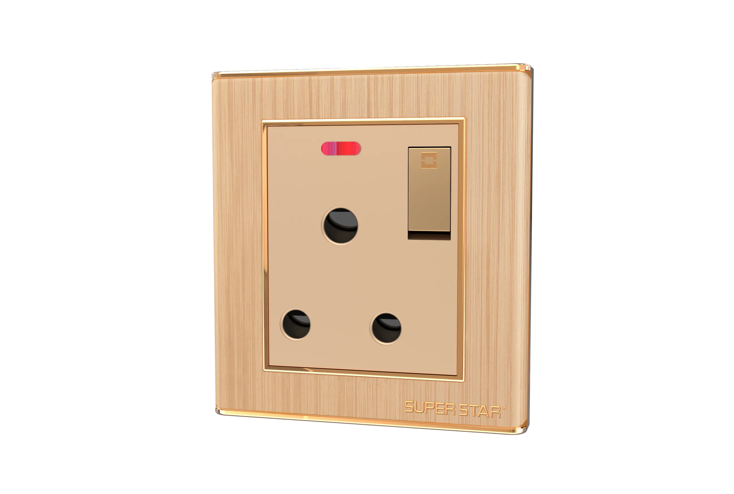 Super Star kito three pin round socket - 15 Amp