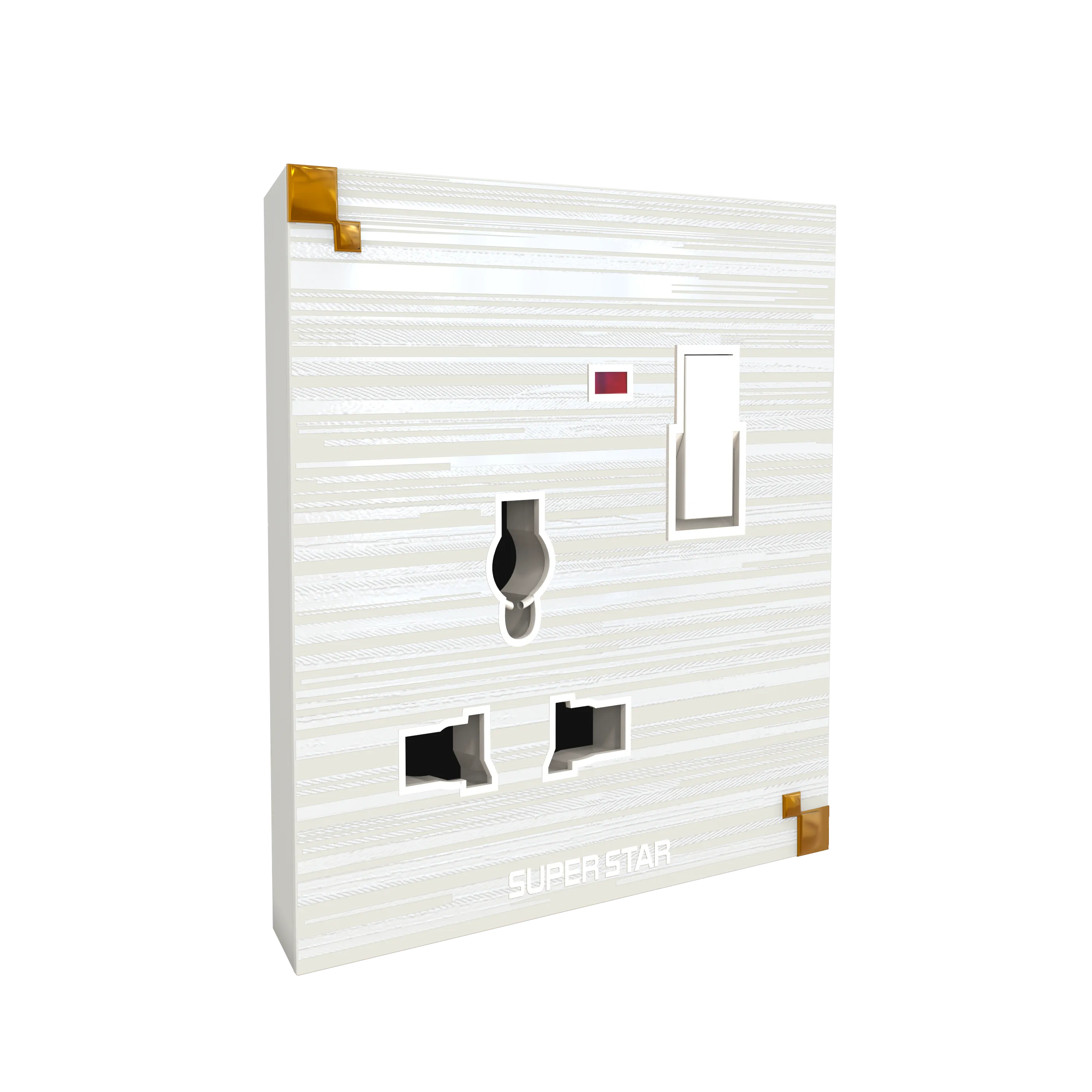 Super Star marble three pin multi socket