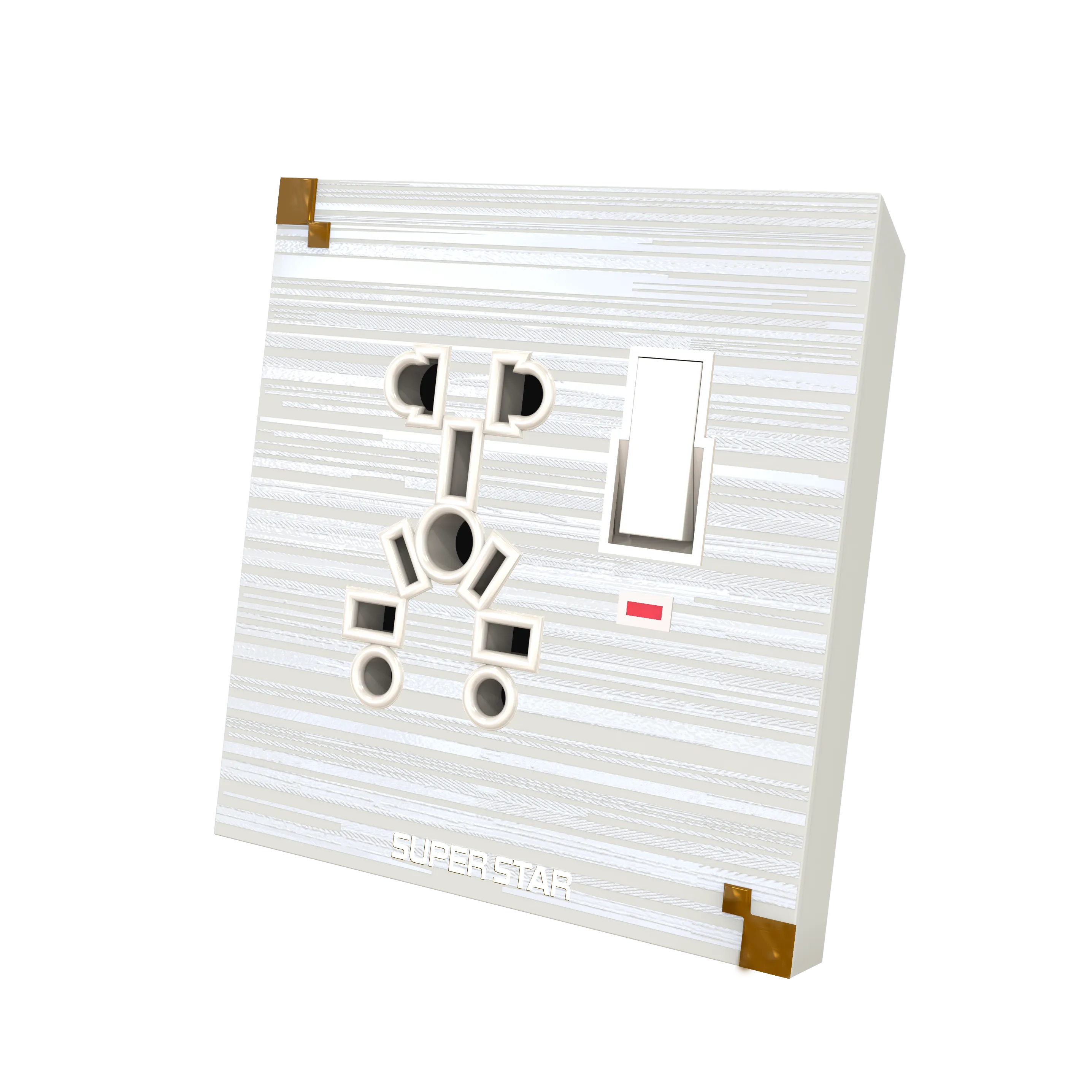 Super Star marble 10 pin socket with switch