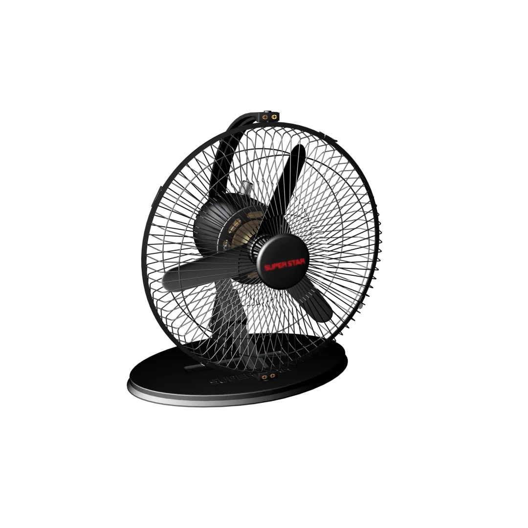 Super Star stormy fan aluminum AC  (Black) 9"