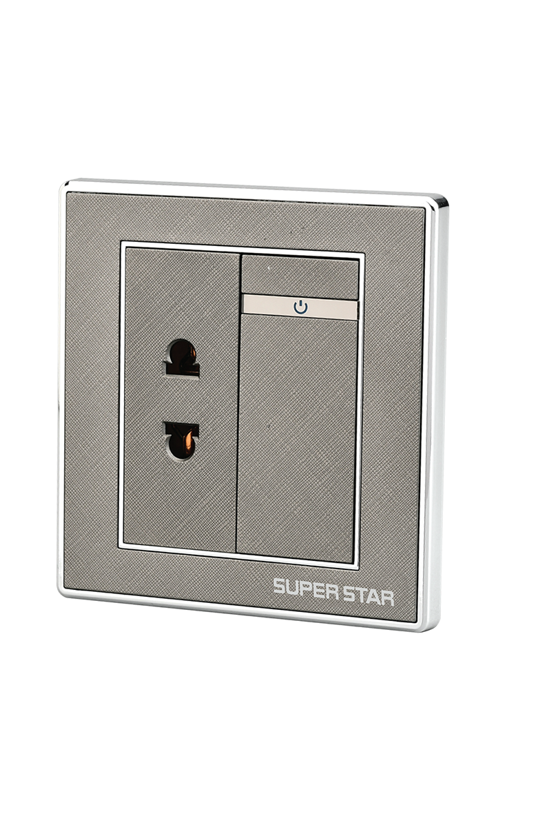 Super Star ultimate series two pin socket with switch