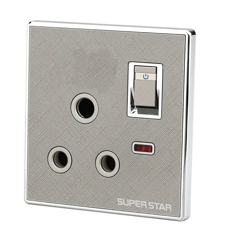 Super Star ultimate series three pin round socket with switch