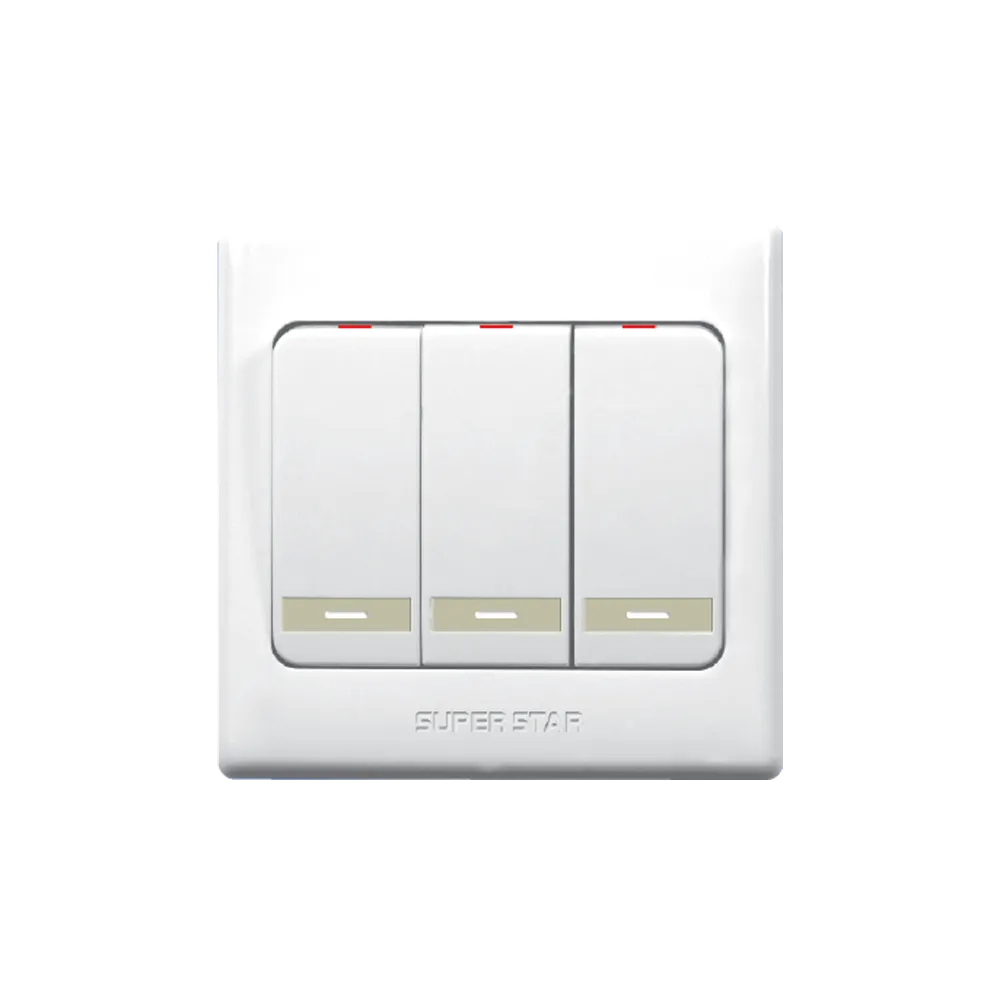 Super Star Rose Series 3 gang switch