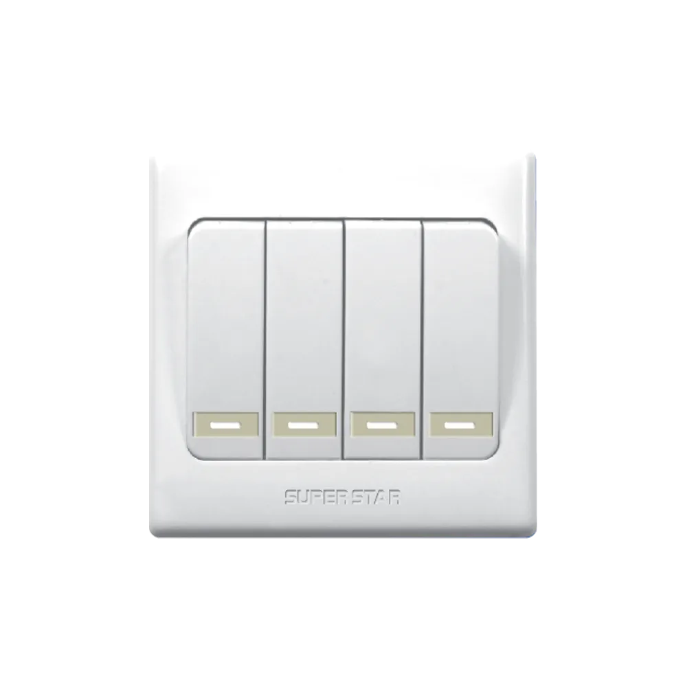 Super Star Rose Series 4 gang 1 way switch