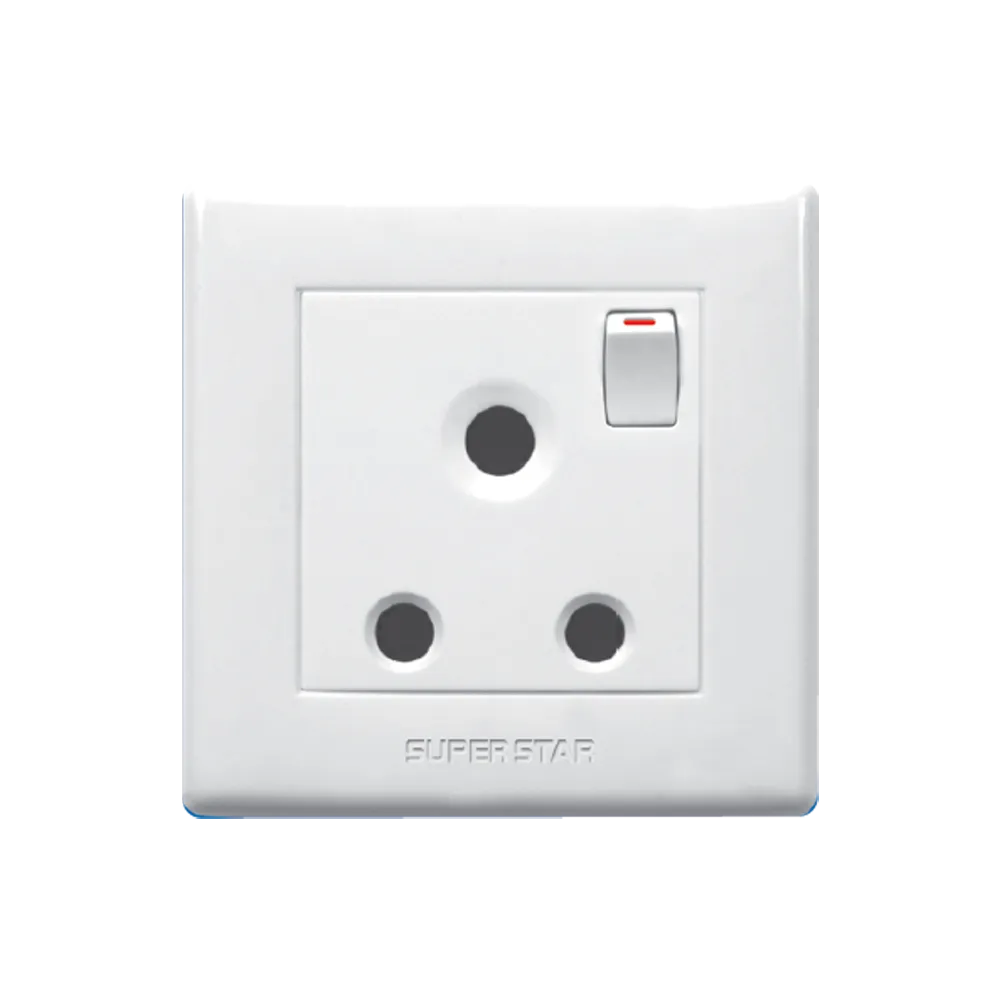 Super Star Rose Series 3 pin round socket 15 amp