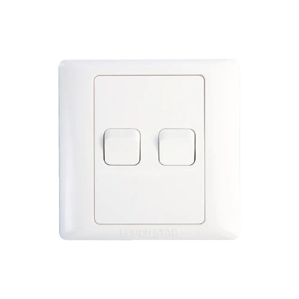 Super Star Lotus Series 2 gang 2 way switch