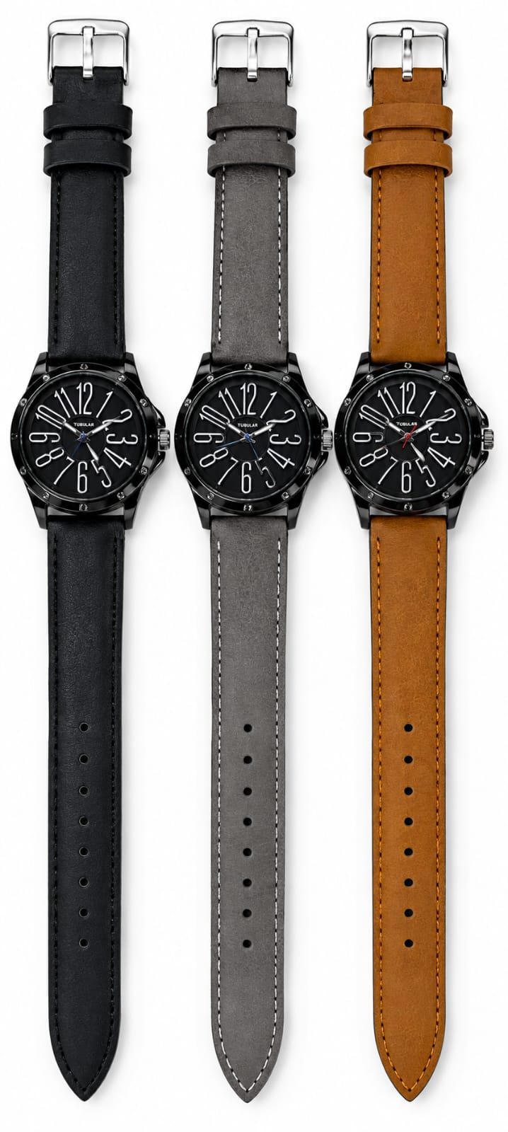 Premium Men's Fashion Leather Strap Wrist Watch