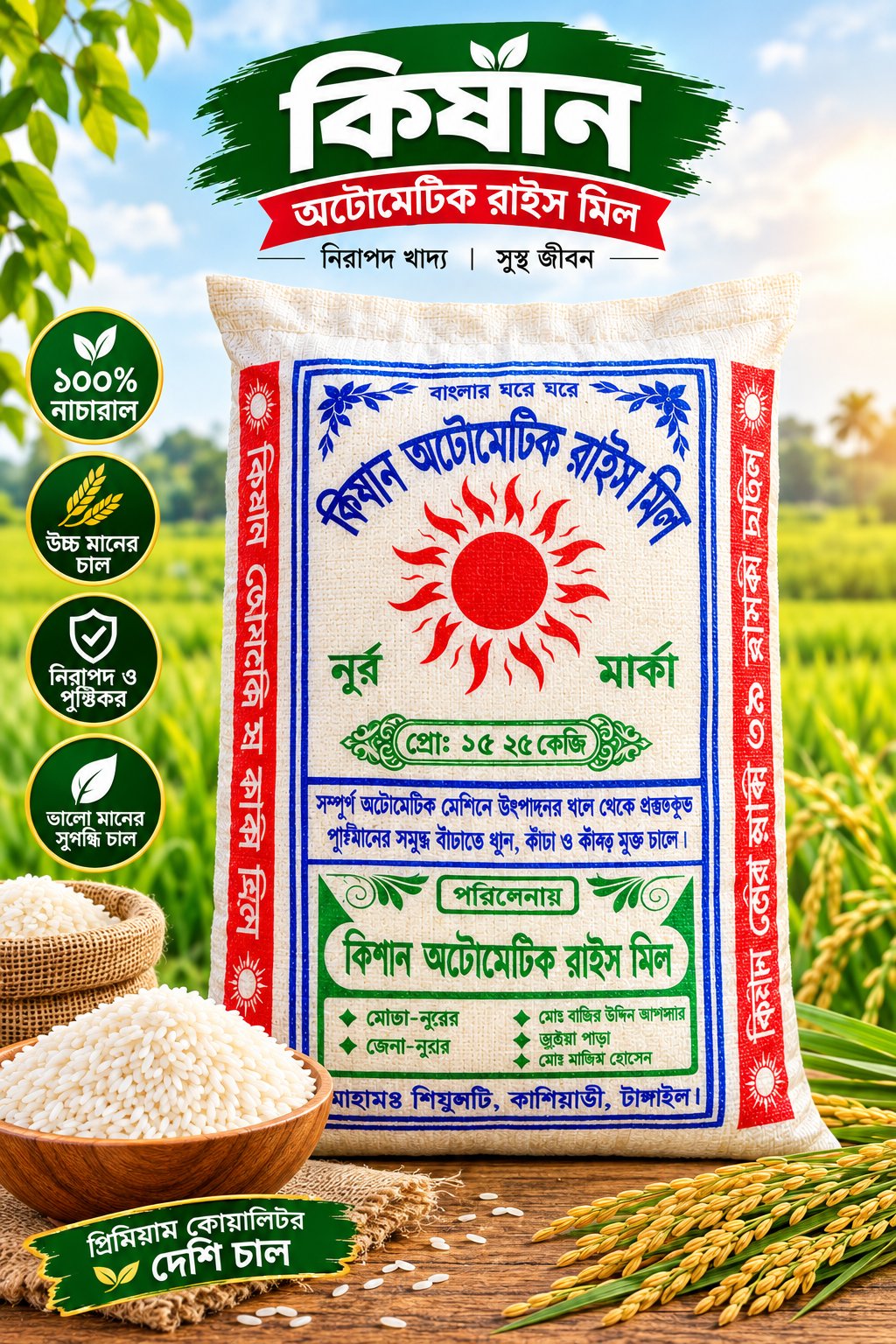 🌾 কিষান অটোমেটিক রাইস মিল