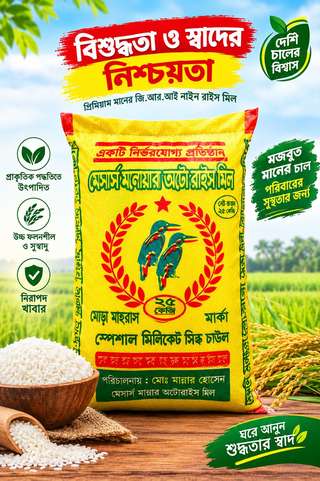 🌾 স্পেশাল মিনিকেট সিদ্ধ চাউল —